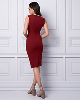 Thumbnail for your product : Le Château Knit Crepe Halter Dress