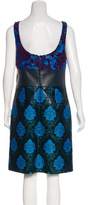 Thumbnail for your product : Mary Katrantzou Leather-Accent Sleeveless Dress