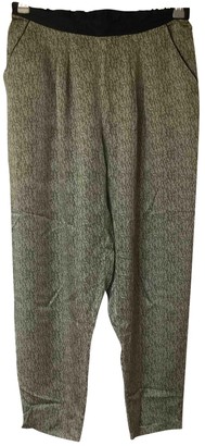 Eres Green Silk Trousers for Women