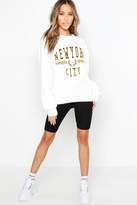 Thumbnail for your product : boohoo Petite New York Oversized Sweat Top