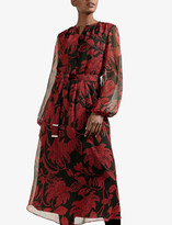 Thumbnail for your product : Ted Baker Hadlee rococo button-down woven midi dress