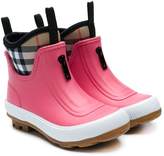 pink burberry rain boots