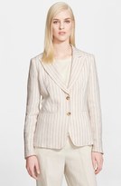 Thumbnail for your product : Max Mara 'Miglio' Pinstripe Linen Jacket