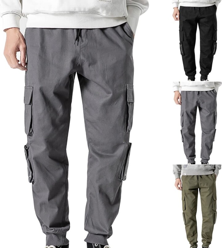 KSAza Mens Cargo Combat Work Trousers Men's Fashion Classic Twill