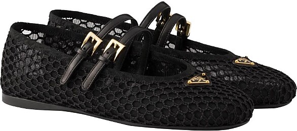 Prada Women's Mesh Fabric Ballerinas