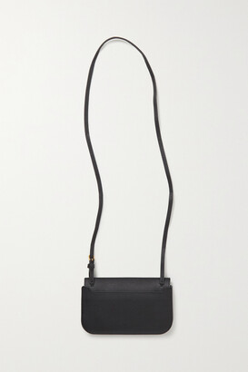 Oroton Margot Mini Textured-leather Shoulder Bag - Black