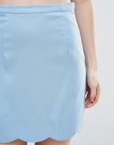 Thumbnail for your product : Glamorous Scallop Hem Mini Skirt