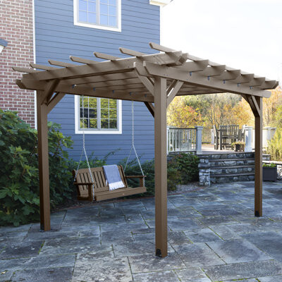 Highwood USA Highwood Bodhi Lawn & Garden Pergola with Highwood Lehigh Swing