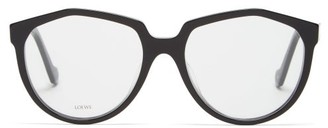Loewe Oversized Round Acetate Glasses - Black
