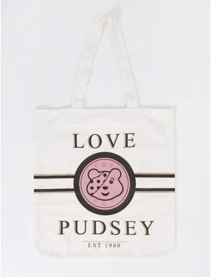 George Children in Need Pudsey Bear Motif Canvas Tote Bag