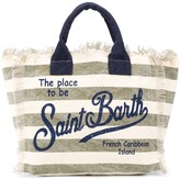Thumbnail for your product : MC2 Saint Barth Striped Logo Print Beach Bag