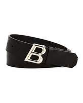 Bally Oblique B Stamped Leather Belt 