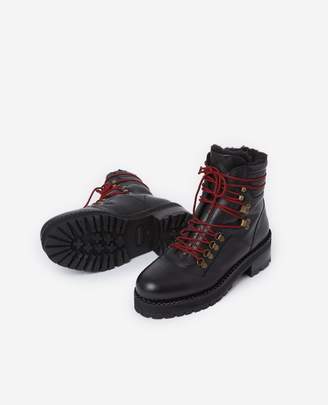 The Kooples Black flat laced ankle boots