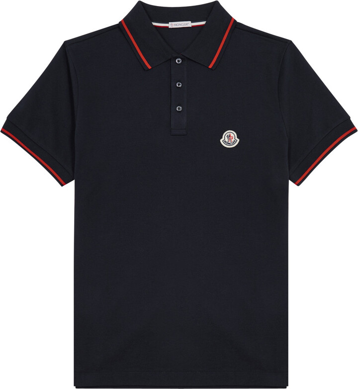 Moncler Logo Piqué Cotton Polo Shirt