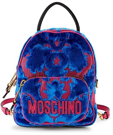 Moschino Convertible Velvet Print Backpack - ShopStyle