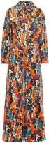 Thumbnail for your product : Norma Kamali Printed Denim Jumpsuit