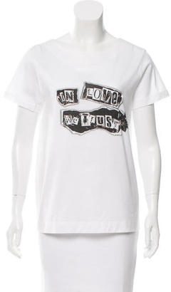 Moschino Safety Pin-Accented Short Sleeve T-Shirt w/ Tags