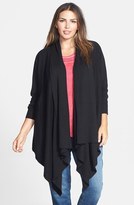 Thumbnail for your product : DKNY DKNYC Oversize Drape Front Cardigan (Plus Size)