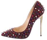 Thumbnail for your product : Christian Louboutin Embellished Suede Pumps