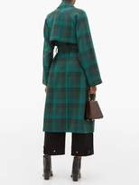 Thumbnail for your product : See by Chloe Belted Checked Twill Trench Coat - Womens - Green Multi