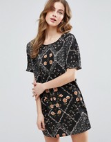 Thumbnail for your product : Vila Floral Short Sleeve Shift Dress