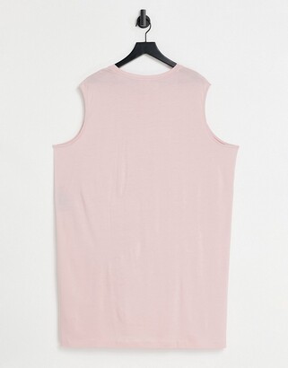 Noisy May Curve sleeveless t-shirt dress in pink