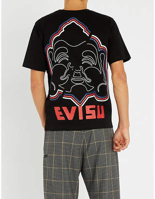 Evisu Godhead-graphic cotton-jersey T-shirt
