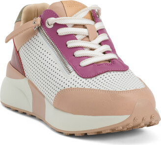 Carmela Made In Spain Leather Sneakers With Side Zip - ShopStyle