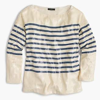 J.Crew Collection striped sequin shirt
