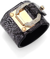 Thumbnail for your product : ABS by Allen Schwartz Call of the Wild Snakeskin-Print Faux Leather Wrap Bracelet