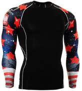 Thumbnail for your product : YBL Men's Dry Skin Fit Long Sleeve Compression Printed Shirt Yellow s