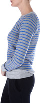 Thumbnail for your product : V::room Striped Crew Neck Sweatshirt