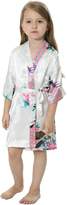 Thumbnail for your product : JOYTTON Kids' Peacock Satin Rayon Kimono Robe Bathrobe Nightgown (2,)