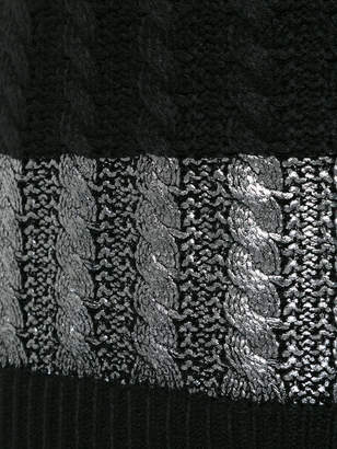 GUILD PRIME metallic stripe cable knit jumper