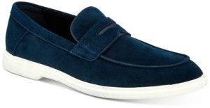 Calvin Klein Men's Trapper Silky Suede Penny Loafers Men's Shoes - ShopStyle