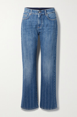 Stella McCartney Two-tone Stretch Denim Jeans in Blue Womens Clothing Jeans Straight-leg jeans Save 32% 
