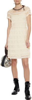 RED Valentino Point D'esprit-trimmed Pleated Lace Dress