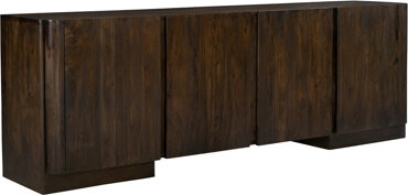 MOTI Furniture Percy 4-door Sideboard In Modern Barista Brown Finish On Acacia Solid Wood