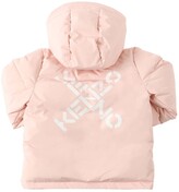 Thumbnail for your product : Kenzo Kids Logo print nylon puffer jacket
