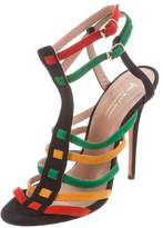 Thumbnail for your product : Jean-Michel Cazabat for Sophie Theallet Suede Cage Sandals