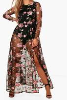 Thumbnail for your product : boohoo Plus Embroidered Maxi Dress