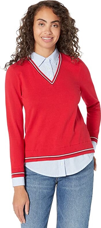 Tommy Hilfiger Women's Red Sweaters | ShopStyle