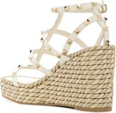 Thumbnail for your product : Valentino Garavani Neutral 95 Rockstud Wedge Sandals