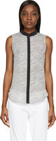 Thumbnail for your product : Rag & Bone Black & Offwhite Washed Silk Kent Shirt