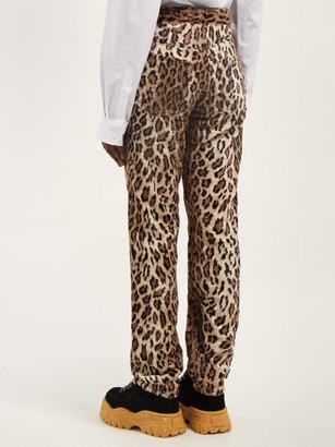 Martine Rose Leopard-print Faux-fur Trousers - Leopard