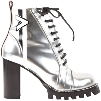 louis vuitton silver boots