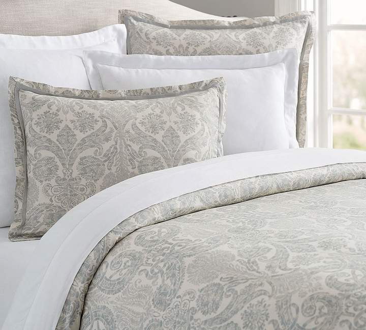 Pottery Barn Samantha Damask Sateen Duvet Cover ShopStyle