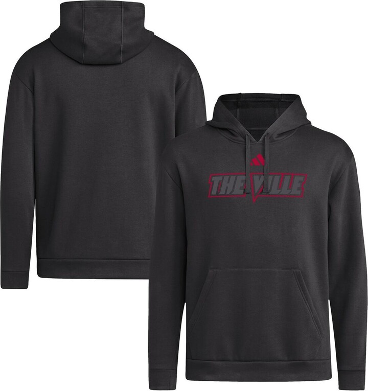 Adidas Men's Black Louisville Cardinals Strategy Fleece Hoodie