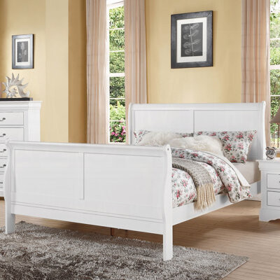 Red Barrel Studio White Queen Bed With A Timeless Style And Build Traditional For Cozy Bedroom