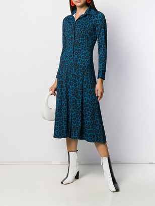 Paul Smith Leopard-Print Shirt Midi Dress